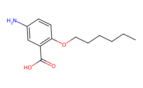 Benzoic acid, 5-amino-2-(hexyloxy)- 13851-60-0